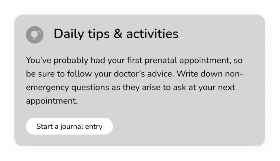 Daily tips popup window