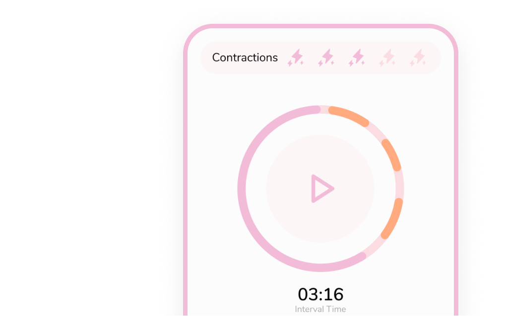 A sample of the contraction timer